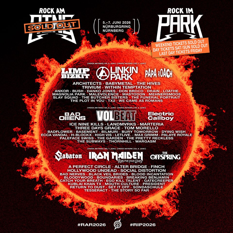 Rock im Park / Rock Am Ring Line Up komplett
